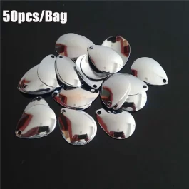 סט 50 פיסות פיתוי דייגים עם כפות ניקל חלקות