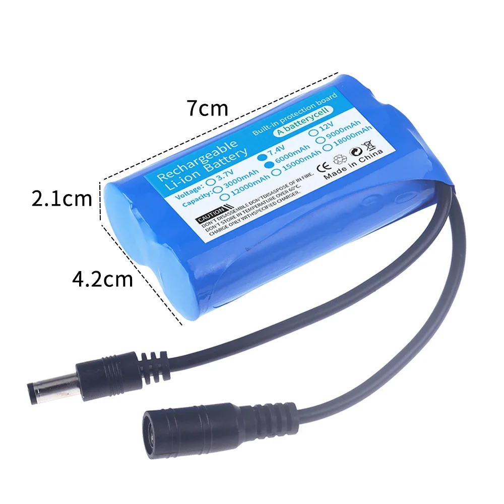 סוללת ליתיום 7.4V 6000mAh לסירות דייג