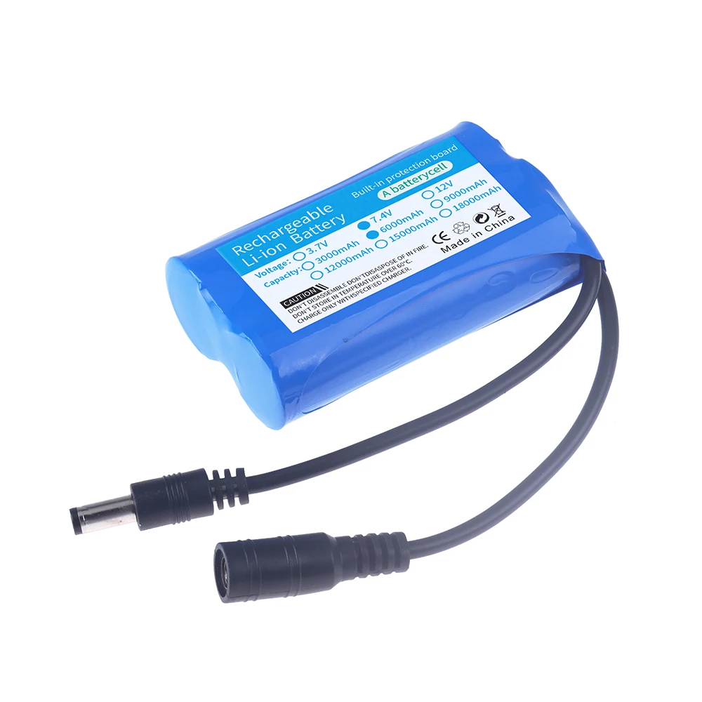 סוללת ליתיום 7.4V 6000mAh לסירות דייג