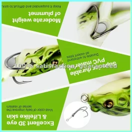 ערכת פיתוי צפרדע ריאליסטית לדיג עם חכות חסינות