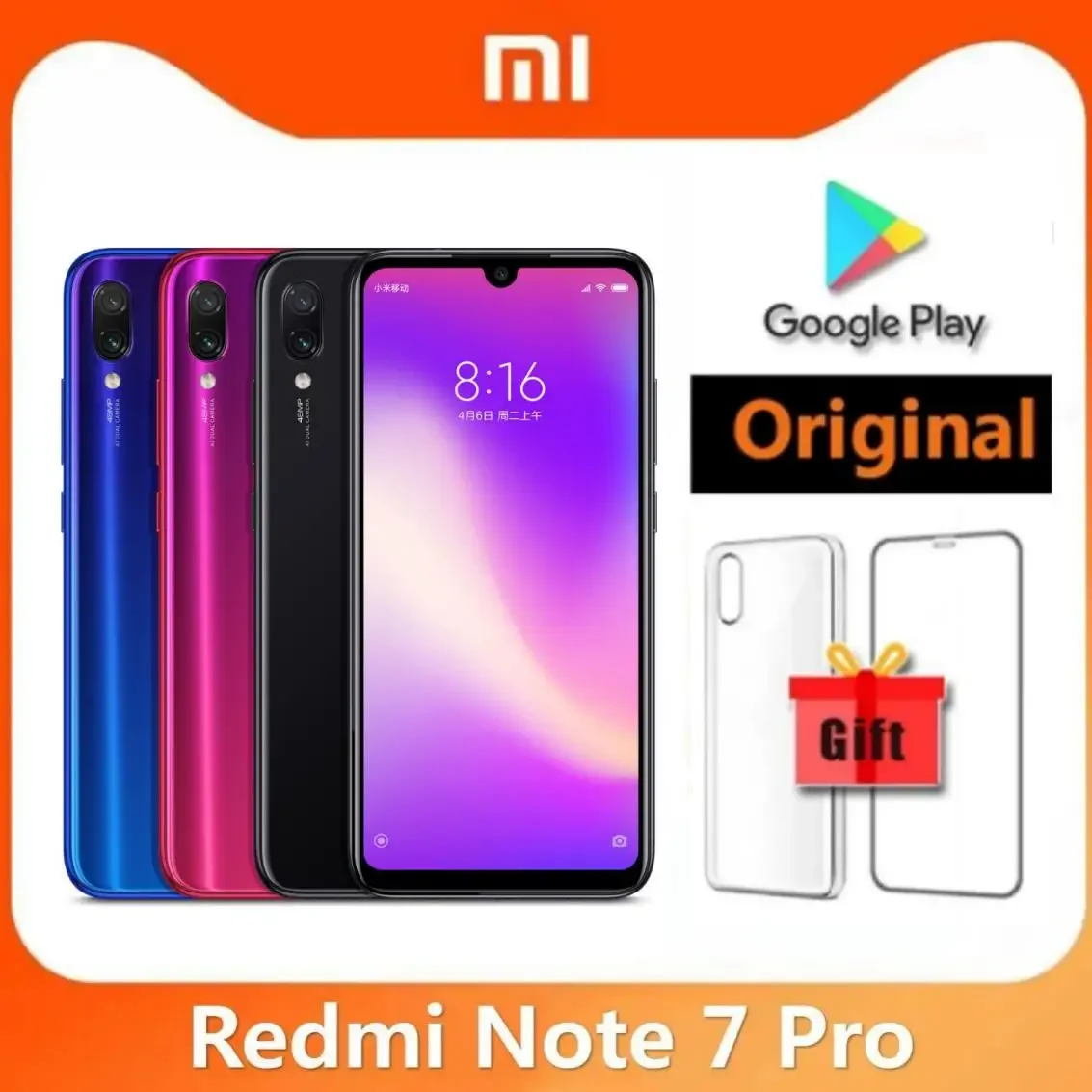 סמארטפון Xiaomi Redmi Note 7 PRO בצבע שחור