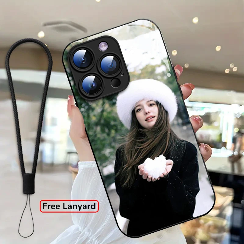 כיסוי זכוכית מחוסמת לאייפון עם תמונה אישית