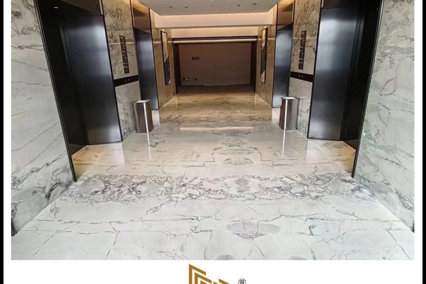 Burberry grey luxury marble flooring